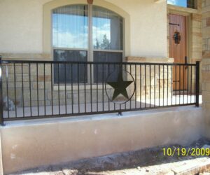 porch rail with star